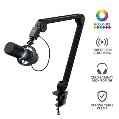 TRUST - GXT 255+ ONYX MICROPHONE & ARM-Black