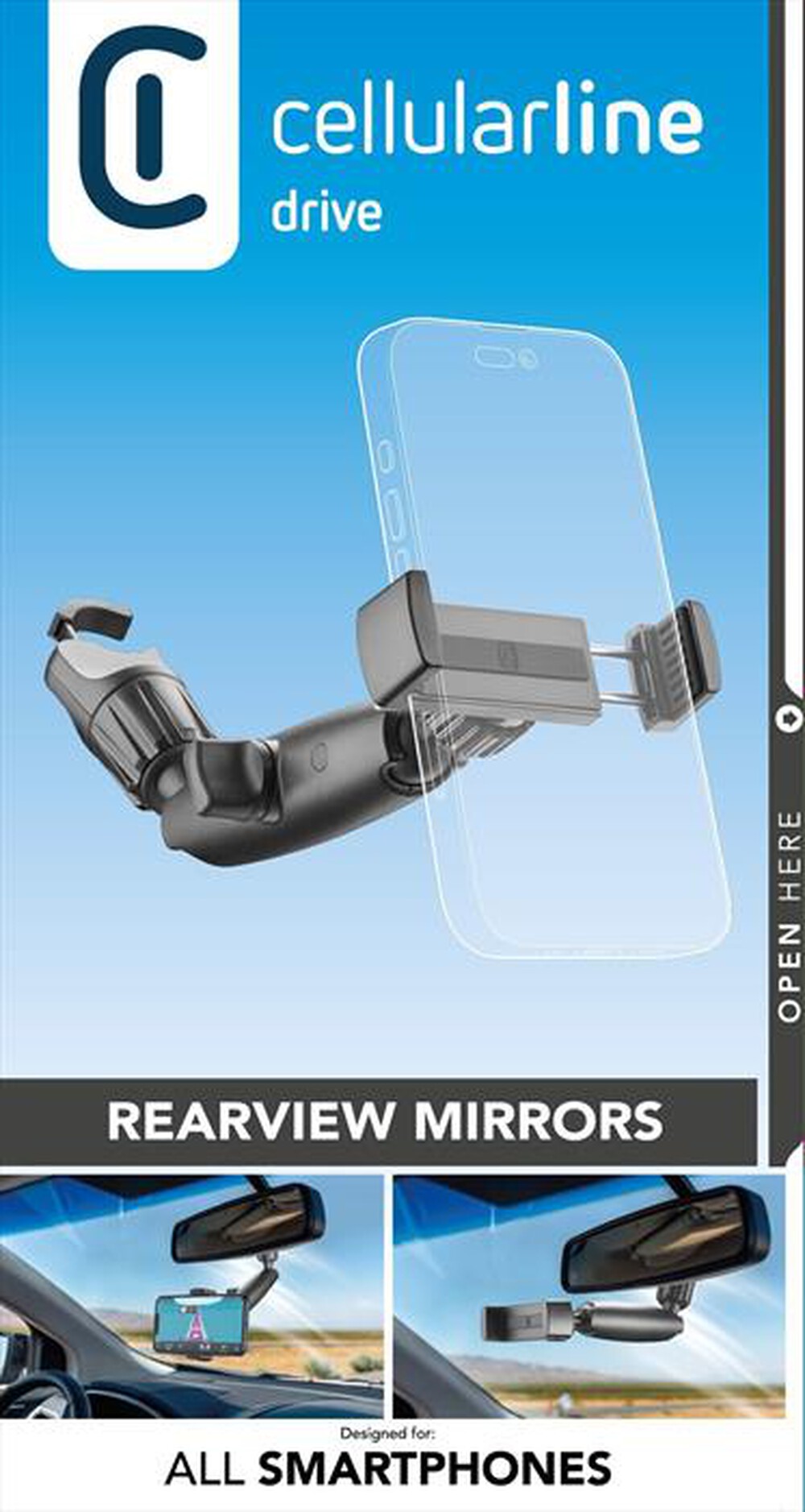 Immagine del prodotto CELLULARLINE - Supporto per auto HANDYMIRRORK-Nero
