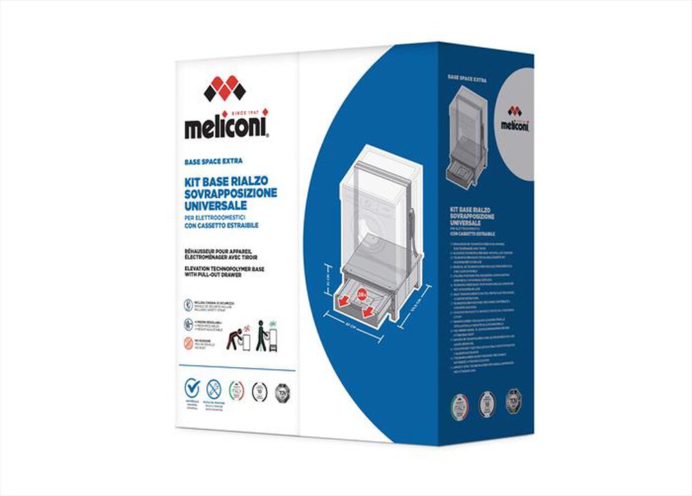 Immagine del prodotto MELICONI - BASE SPACE EXTRA-Struttura bianca, ripiano grig