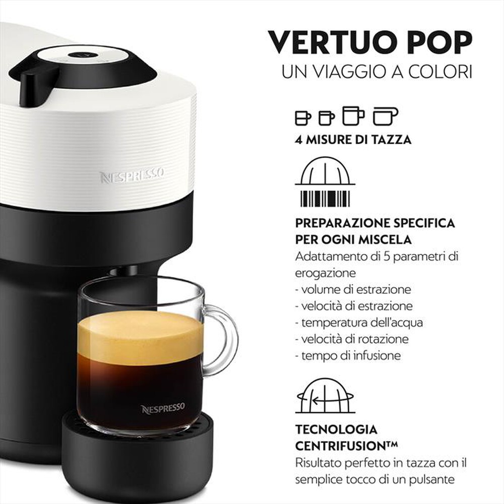 "KRUPS - Macchina da caffè VERTUO POP XN9201K Nespresso-WHITE"