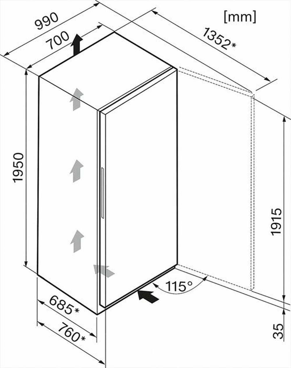 Immagine del prodotto MIELE - Congelatore verticale FN 29273 D WS Classe E 360 l
