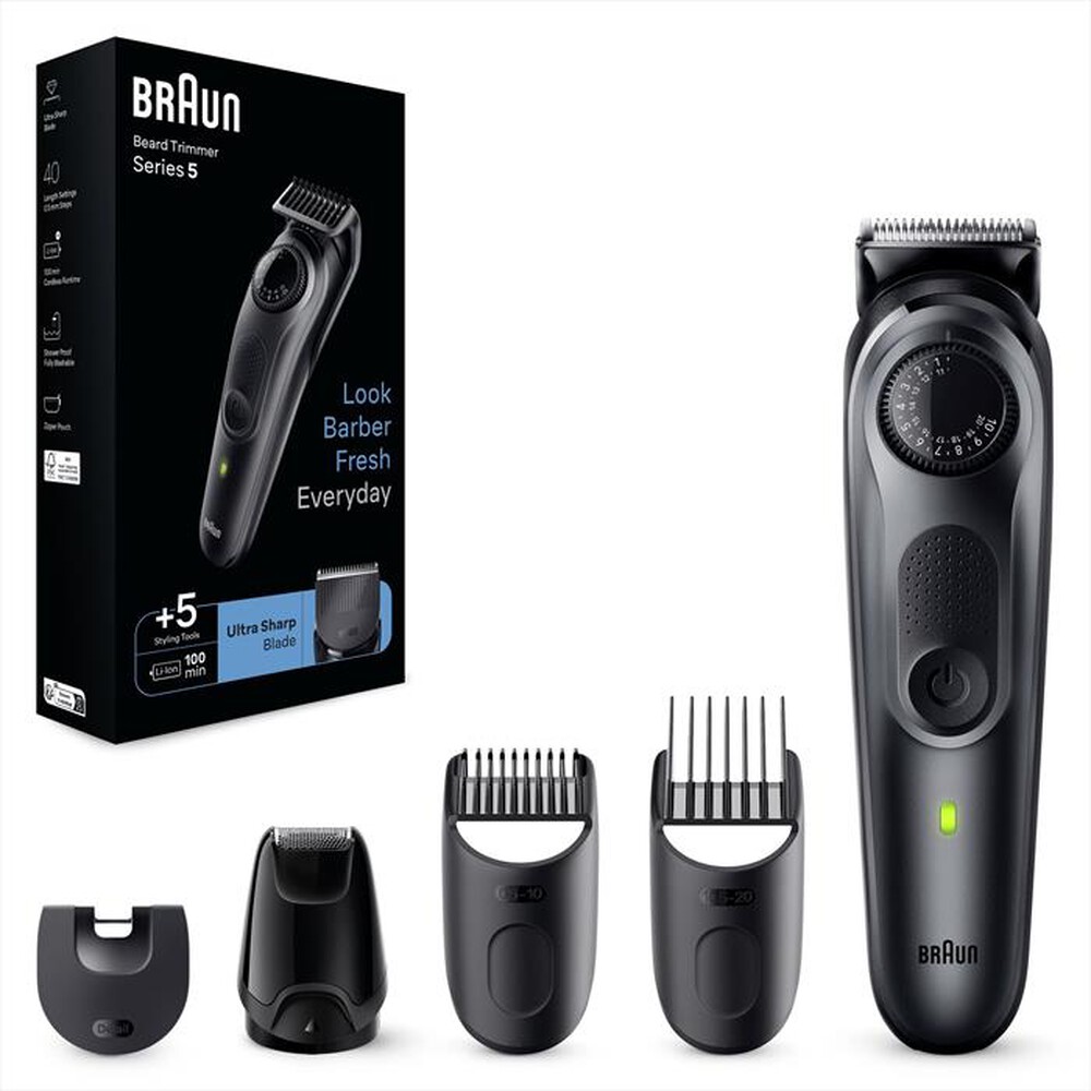 "BRAUN - Regolabarba BT5420-Nero"