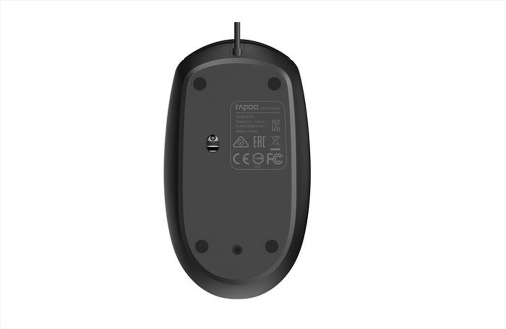 Immagine del prodotto RAPOO - Wired Optical Mouse N100-Black - Nero