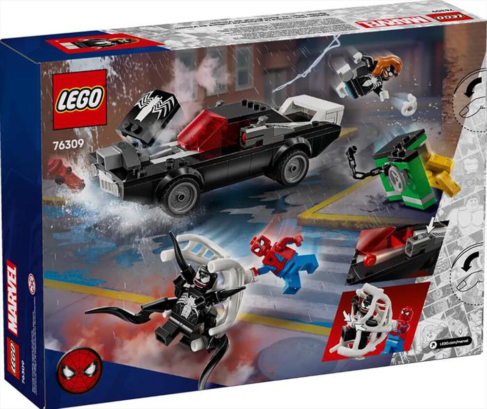 "LEGO - MARVEL Spider-Man contro Muscle Car di Venom-76309-Multicolore"