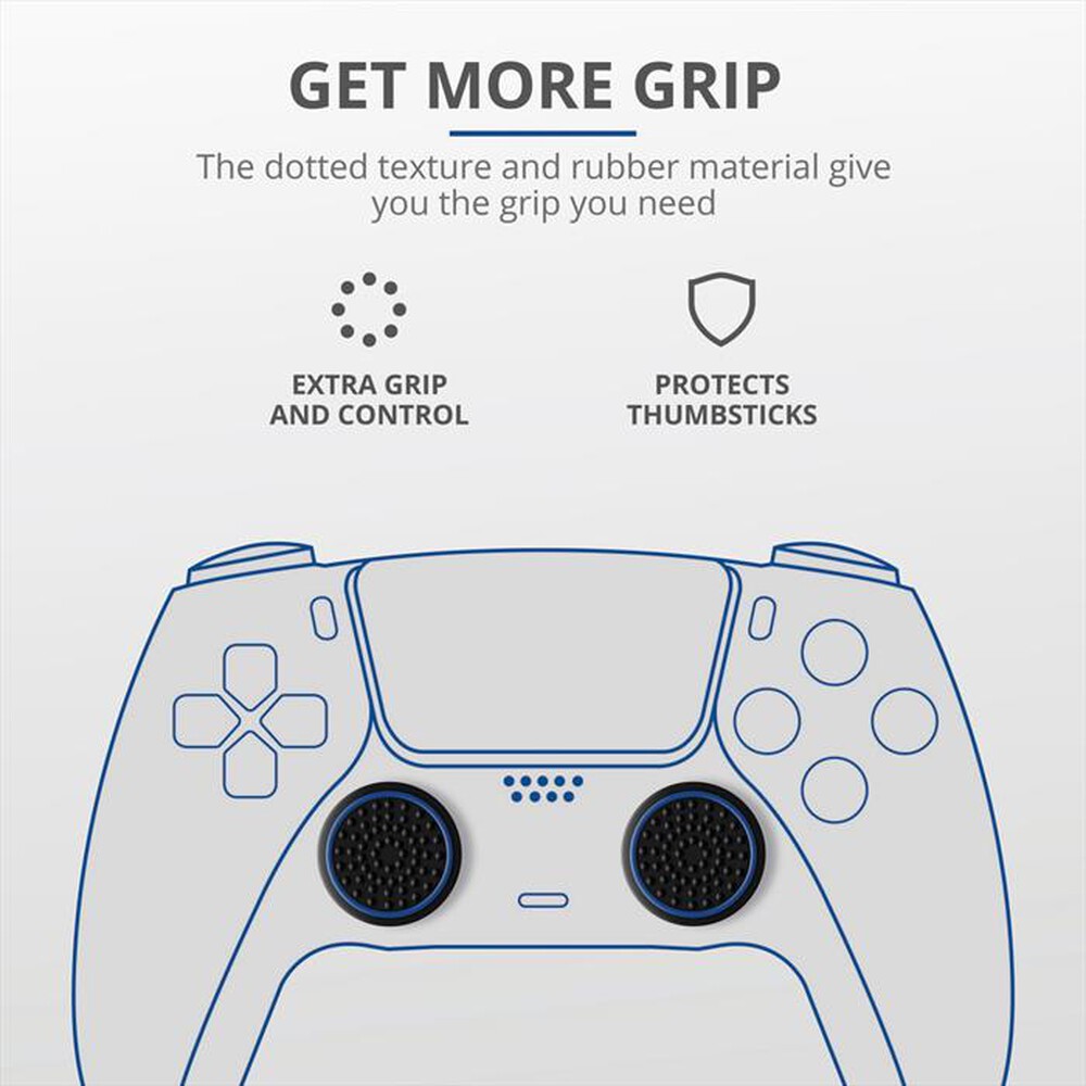 Immagine del prodotto TRUST - GXT266 4-PACK THUMB GRIPS PS5-Black/White