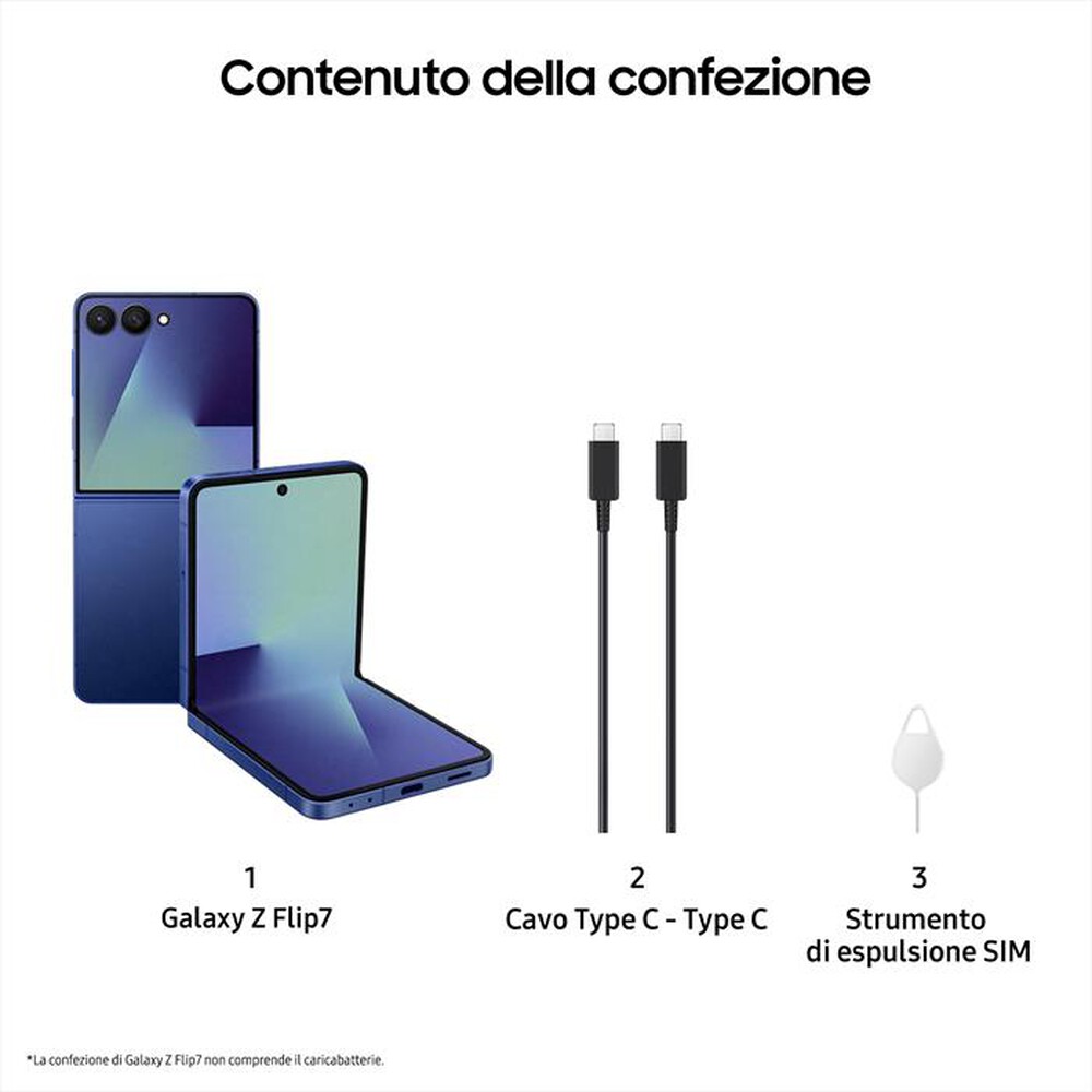 Immagine del prodotto SAMSUNG - Galaxy Z Flip7 12+512GB-Blue Shadow