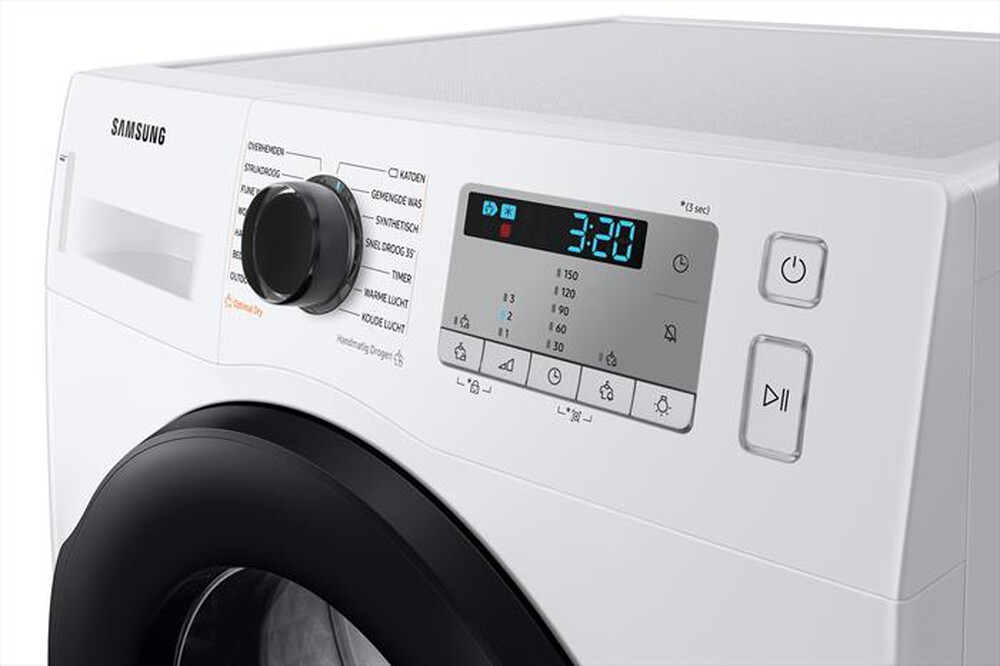 "SAMSUNG - Asciugatrice DV80TA220AH/ET - 8 Kg - A+++-Bianco oblò Crystal ShinyBlack"
