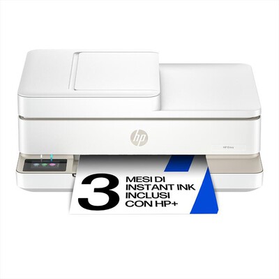 HP - Stampante ENVY 6520E 3 MESI DI INSTANT INK CON HP+-Bianco