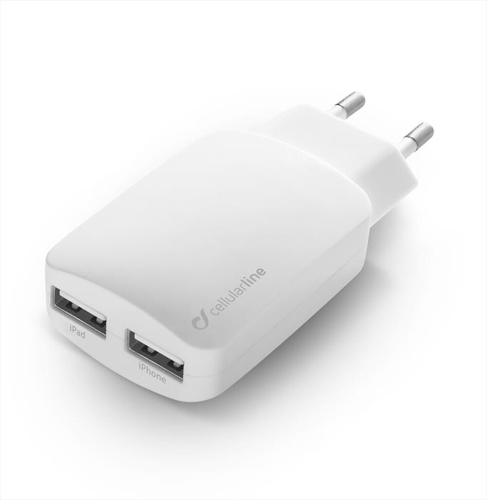 "CELLULARLINE - Dual USB Charger-Bianco"