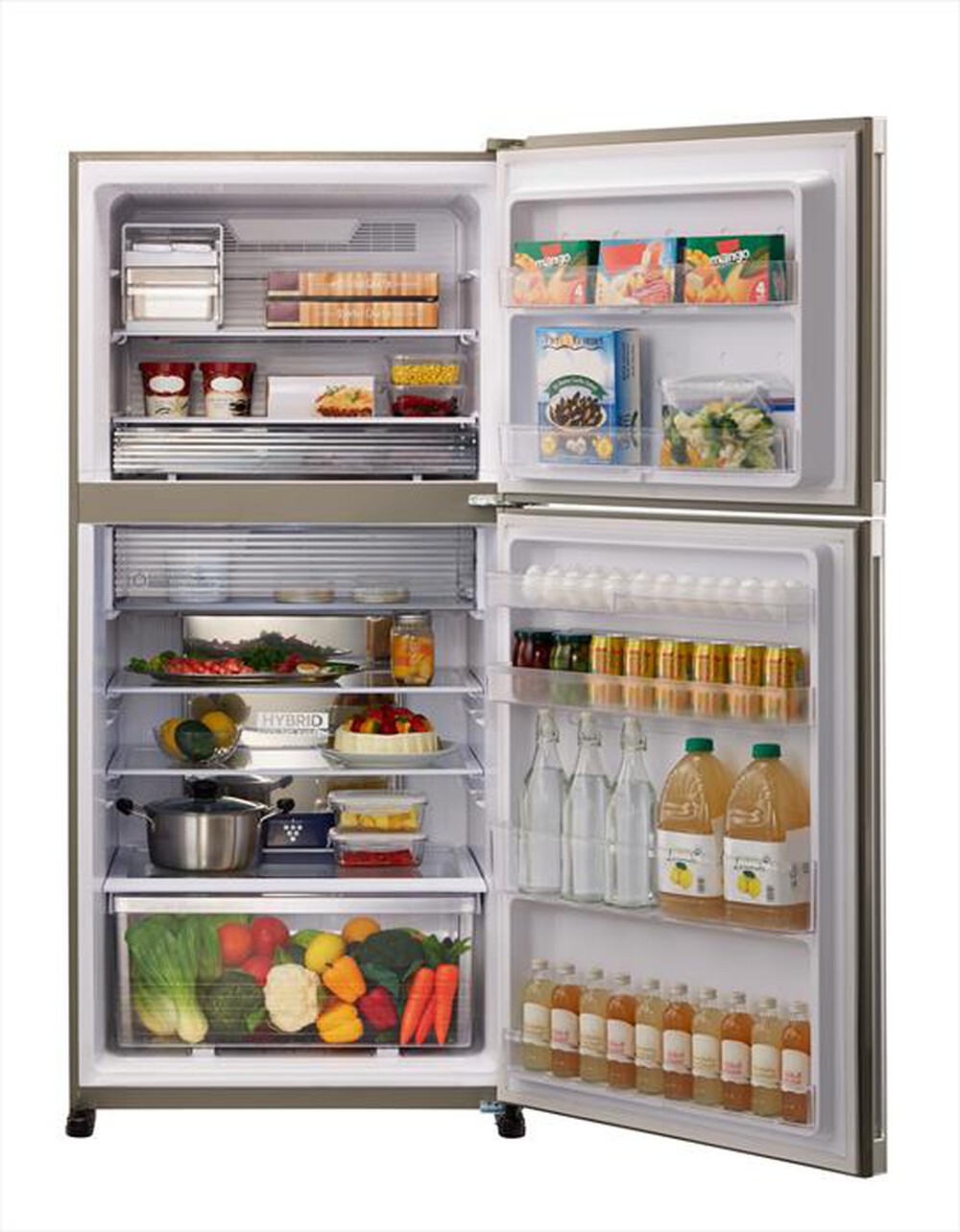 "SHARP - Frigorifero 2 porte SJXG690GSL Classe F 613lt-In vetro Silver brillante"