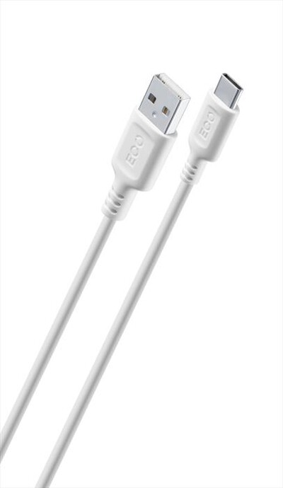 CELLULARLINE - Cavo da USB a USB-C ECOUSBDATAA2C1MW-Bianco