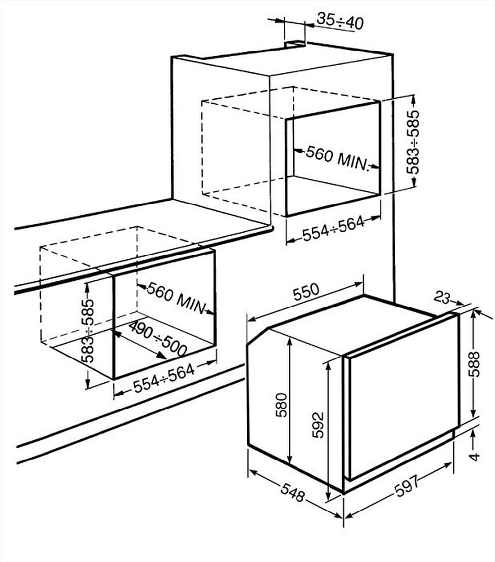 Immagine del prodotto SMEG - Forno incasso elettrico SF800AVO Classe A+-Avena