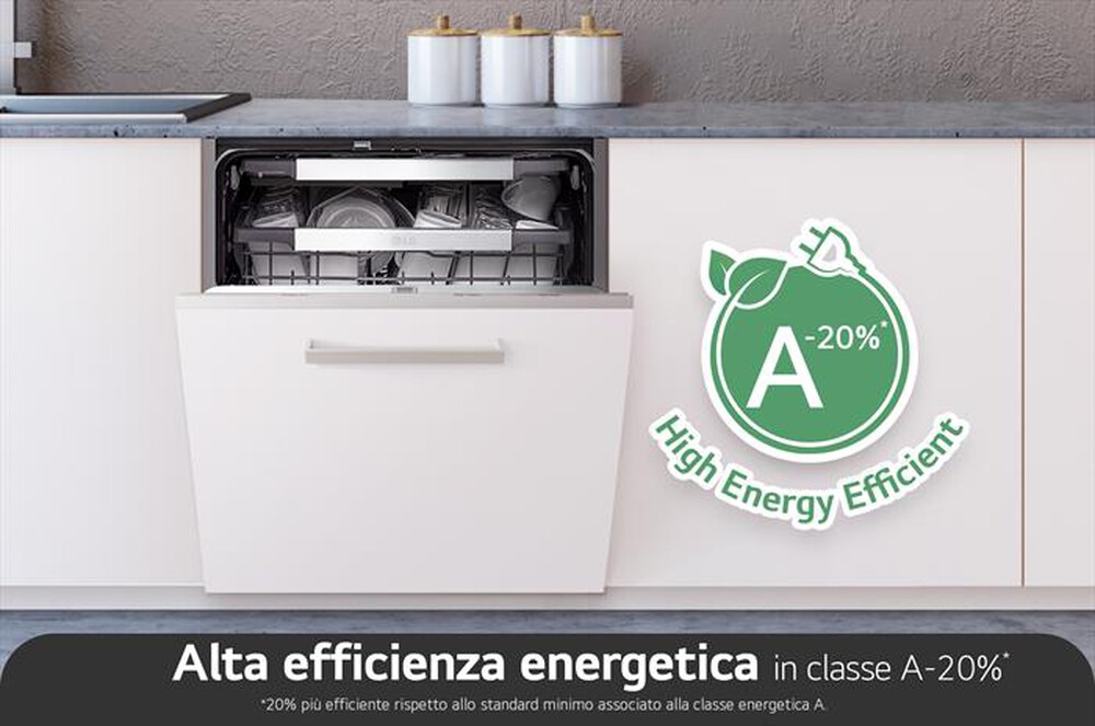 Immagine del prodotto LG - Lavastoviglie DB597TXS  Classe A-20% 14coperti-Noble Steel