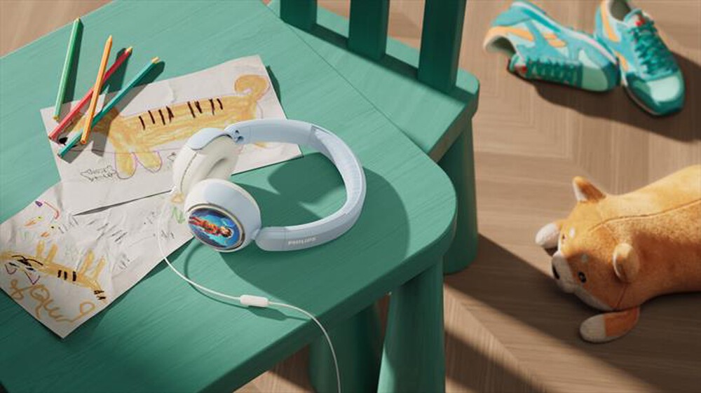 Immagine del prodotto PHILIPS - Cuffie on-ear cablate per bambini TAK2000BL/00-Light Blue