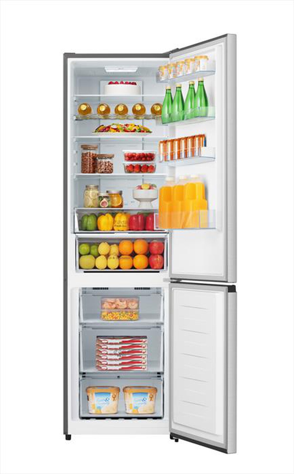 "HISENSE - Frigorifero combinato RB3N331NACD Classe D 336 lt-Inox"