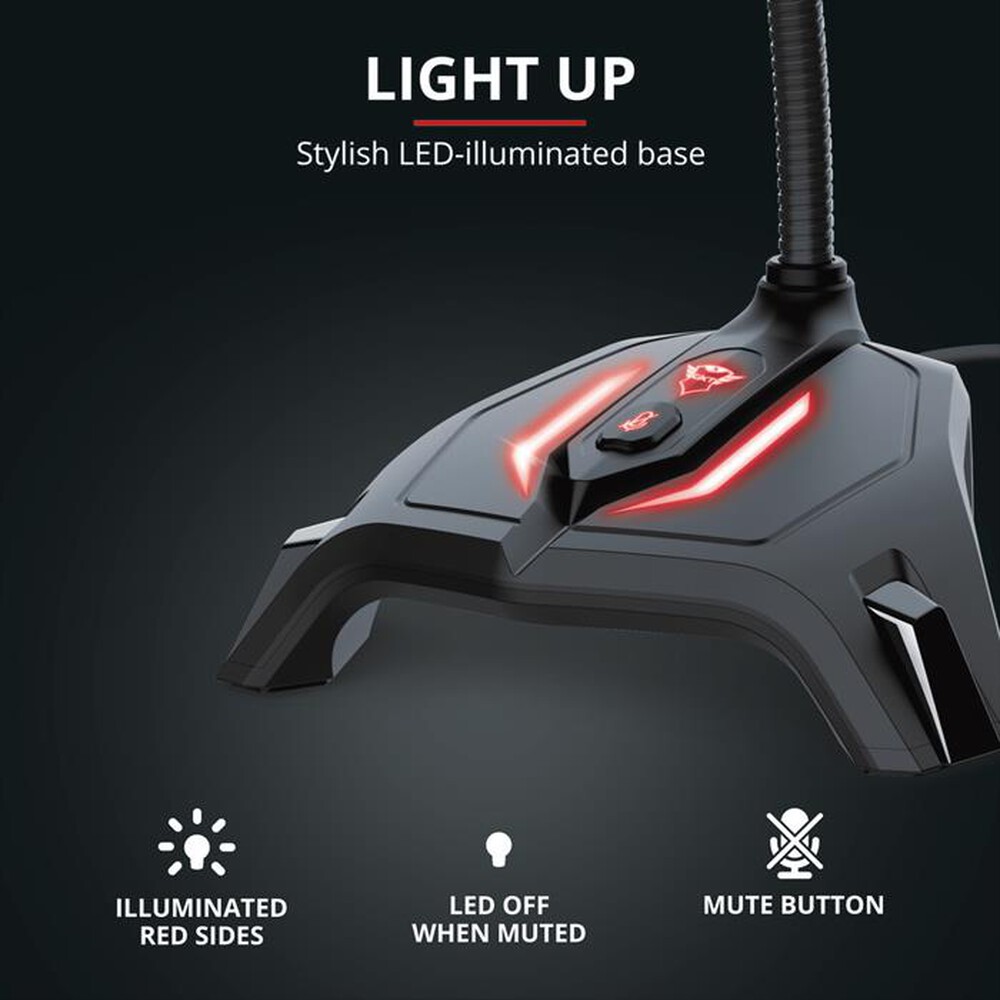 Immagine del prodotto TRUST - GXT215 ZABI USB LED MICROPHONE-Black