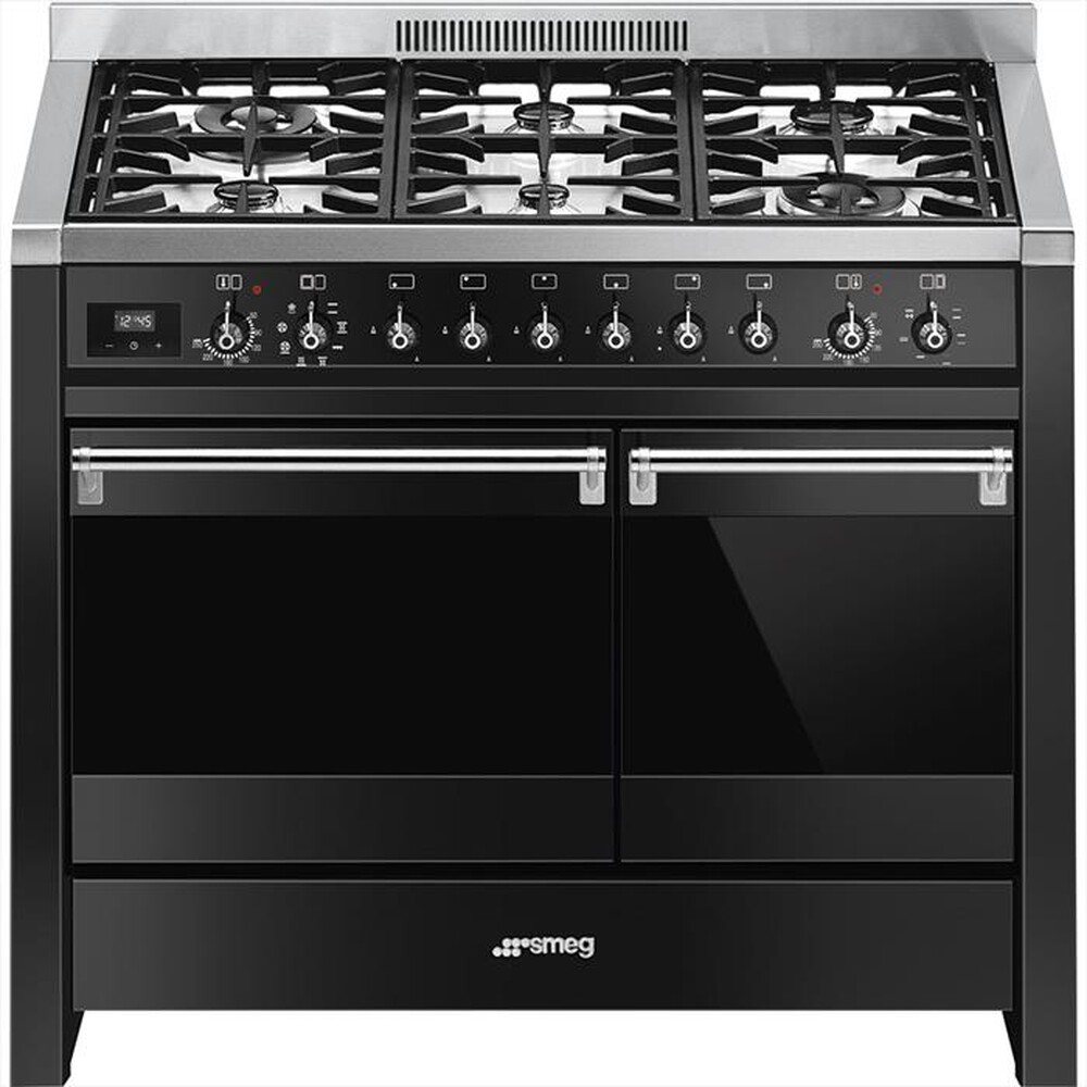 "SMEG - Cucina a gas A2BL-81 Classe A-Nero"