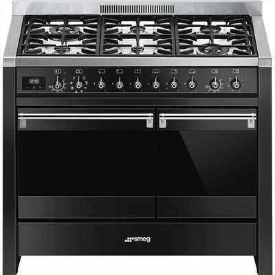 SMEG - Cucina a gas A2BL-81 Classe A-Nero
