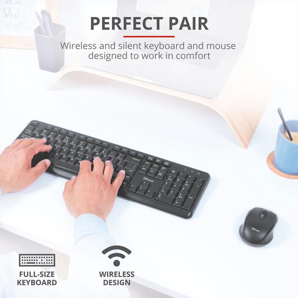 Immagine del prodotto TRUST - ODY WIRELESS KEYBOARD & MOUSE IT-Black