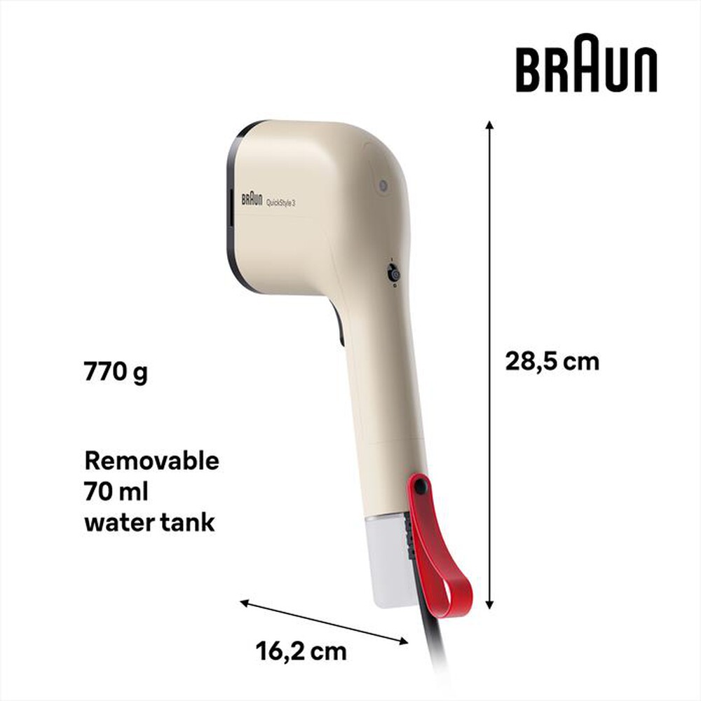 Immagine del prodotto BRAUN - STIRATORE VERTICALE QUICKSTYLE 3 GS3012BG-BEIGE