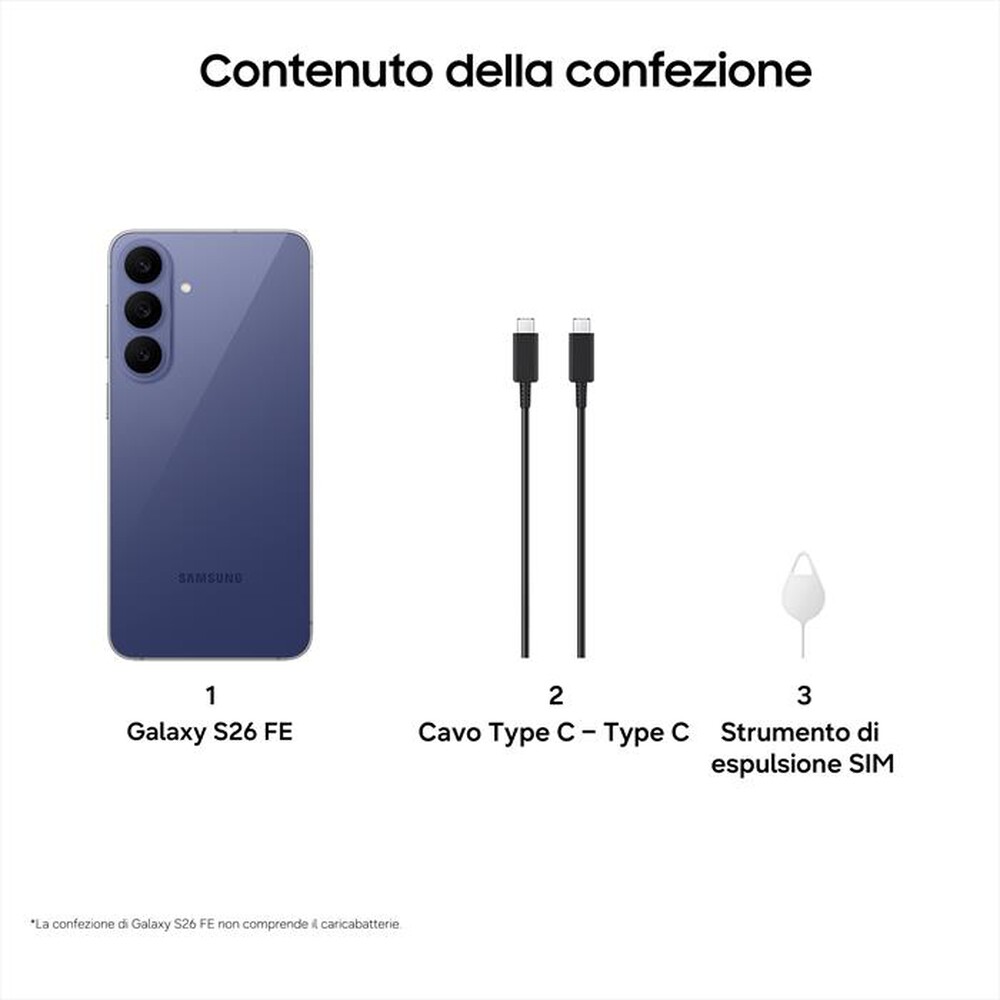 Immagine del prodotto SAMSUNG - Smartphone Galaxy S26 FE 8GB+256GB-Blueberry