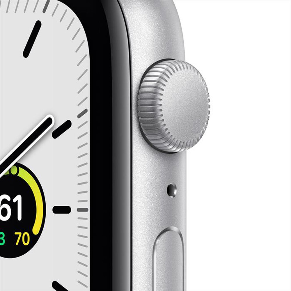 "APPLE - Apple Watch SE GPS 44mm Alluminio Silver-Cinturino Sport Bianco"