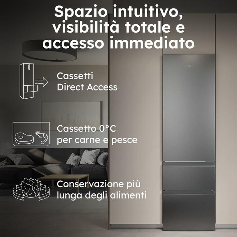 Immagine del prodotto HAIER - Frigorifero Combinato 414L HTR3620CNMG Classe C-Argento