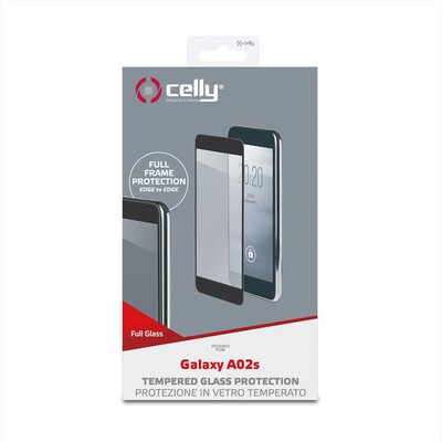 CELLY - FULLGLASS948BK - VETRO PROTETTIVO GALAXY A02S-TRASPARENTE/VETRO TEMPERATO