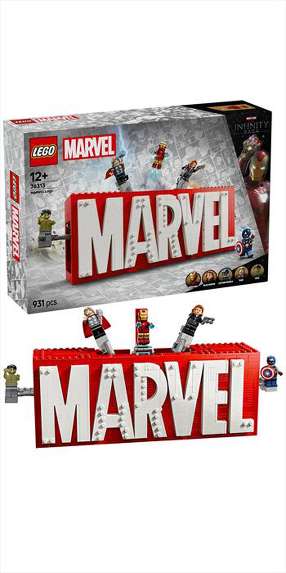 Immagine del prodotto LEGO - SUPER HEROES MARVEL Logo e Minifigure MARVEL 76313