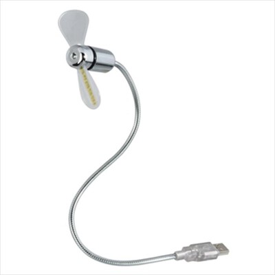 HAMA - 7612110 Ventolina con LED luminosi, USB-Silver