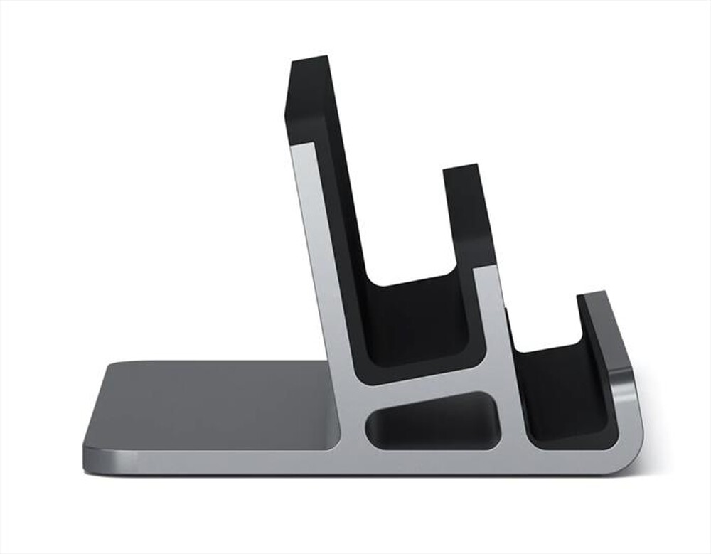 "SATECHI - STAND VERTICALE DOPPIO PER LAPTOP IN ALLUMINIO-grigio"