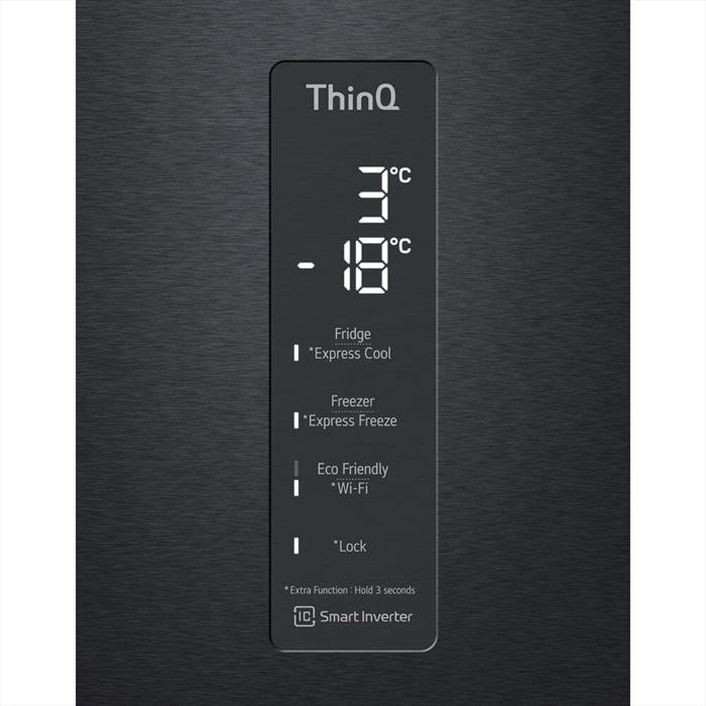 "LG - Frigorifero combinato GBB72MCUGN Classe D 419lt-Nero"
