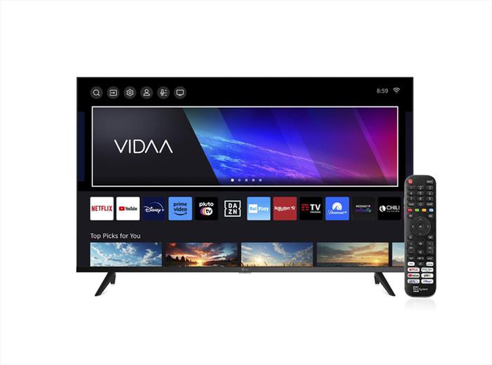 "TELESYSTEM - Smart TV Q-LED UHD 4K 43\" TS43 LXQLED SMV14-BLACK"