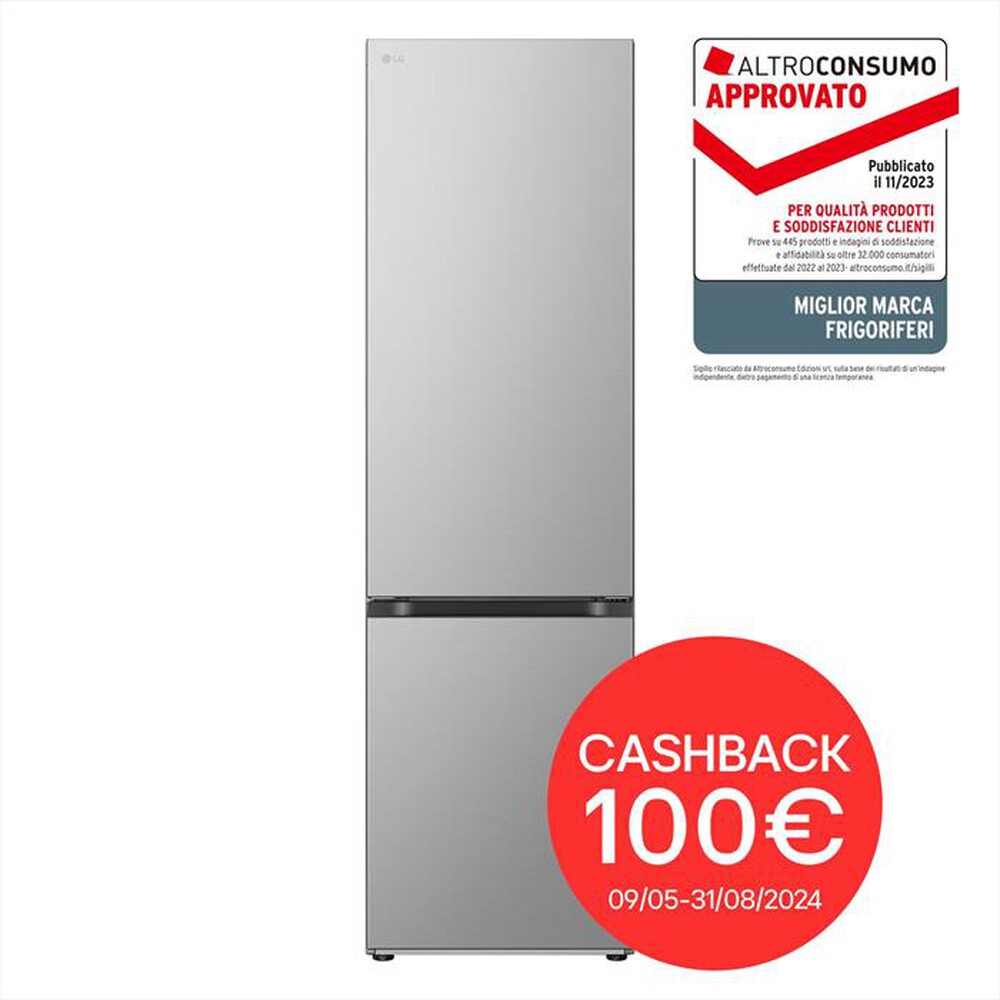 "LG - Frigorifero combinato GBV5240DPY Classe D 387L-Argento"