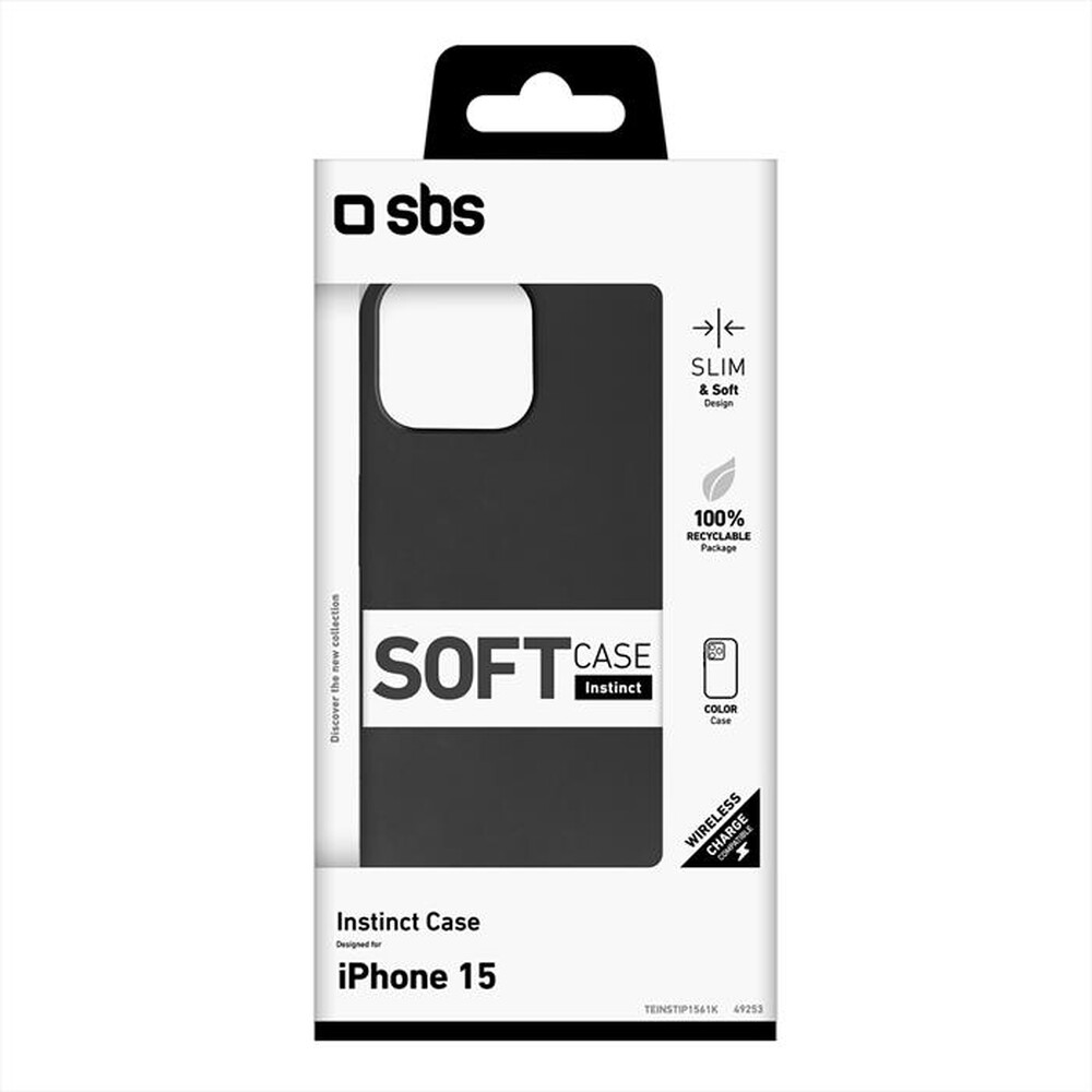 "SBS - Cover Instinct TEINSTIP1561K per iPhone 15-Nero"