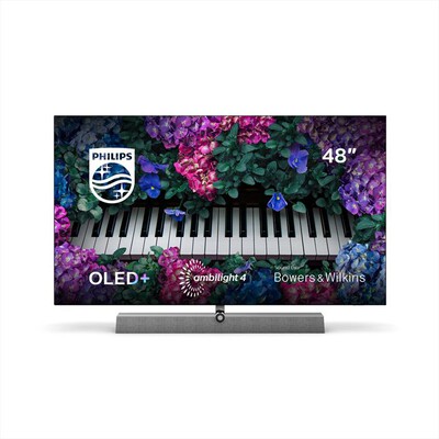 PHILIPS - SMART TV OLED+ AMBILIGHT 4K 48" 48OLED935/12-Black