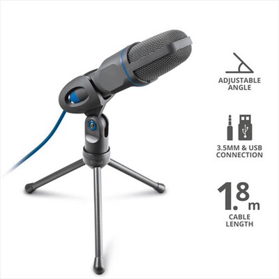 TRUST - MICO USB MICROPHONE - Black