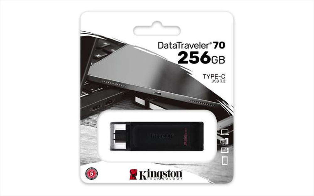 "KINGSTON - Memoria 256 GB DT70/256GB-black"