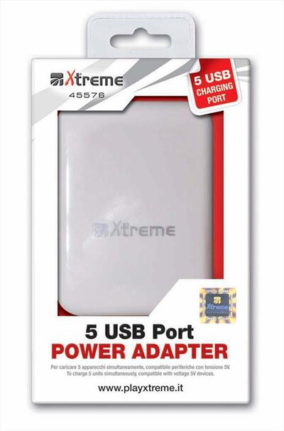 XTREME - 45576 - Alimentatore USB 5 porte rete
