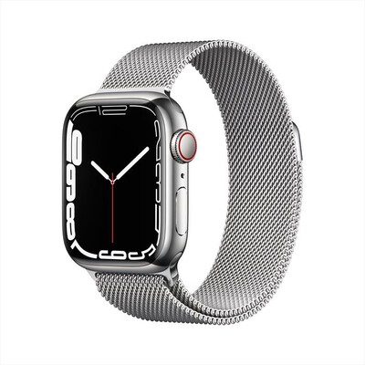 APPLE - Watch Series 7 GPS+Cellular 41mm Acciaio-Maglia Milanese Argento