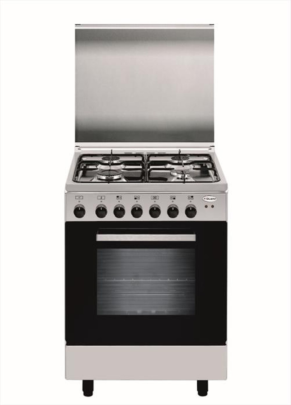 "GLEM GAS - Cucina a gas A66MI Classe A-Inox"