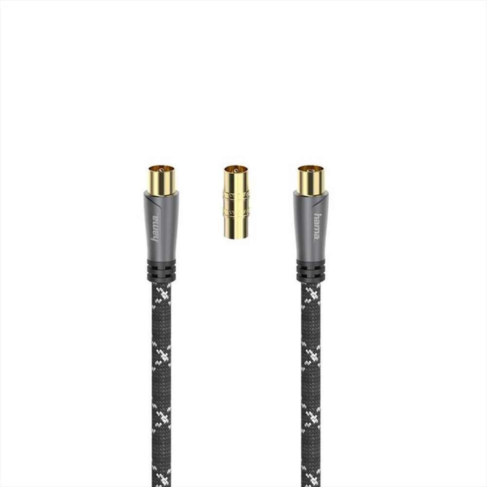 "HAMA - CAVO ANTENNA-Nero/Silver"