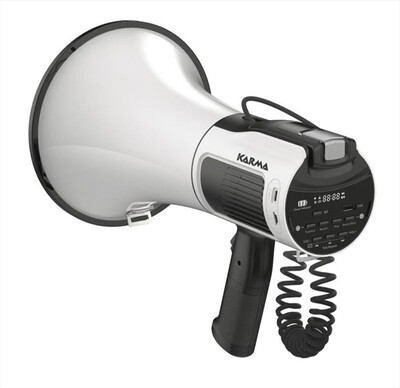 KARMA - Mini megafono GT 1231BT-bianco e nero