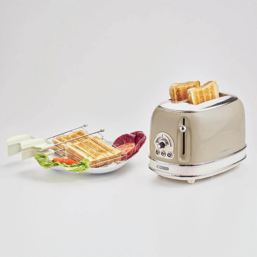 "ARIETE - 155 Tostapane 2 Fette con Pinze Vintage-beige"