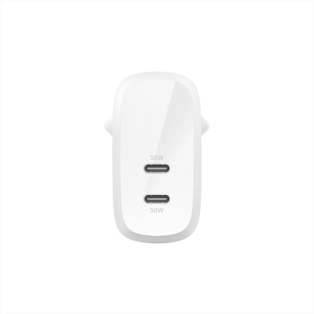 "BELKIN - CARICABATTERIE DA PARETE DUAL 30W PORTA USB-C-BIANCO"