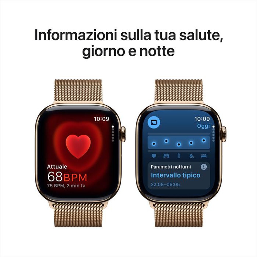 "APPLE - Watch Series 10 GPS + Cellular 46mm Titanio-Oro - Loop Milanese Oro M/L"
