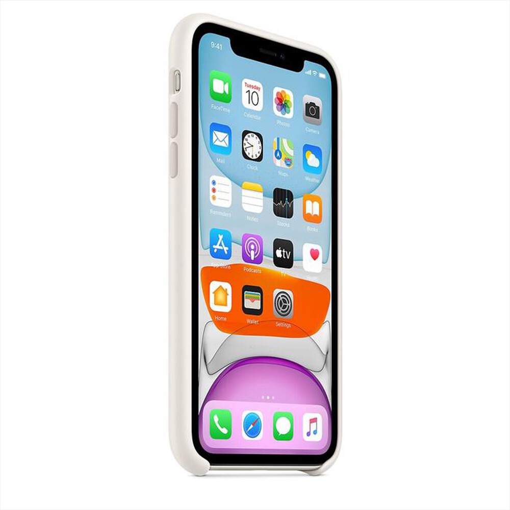 "APPLE - Custodia in silicone per iPhone 11-Bianco panna"
