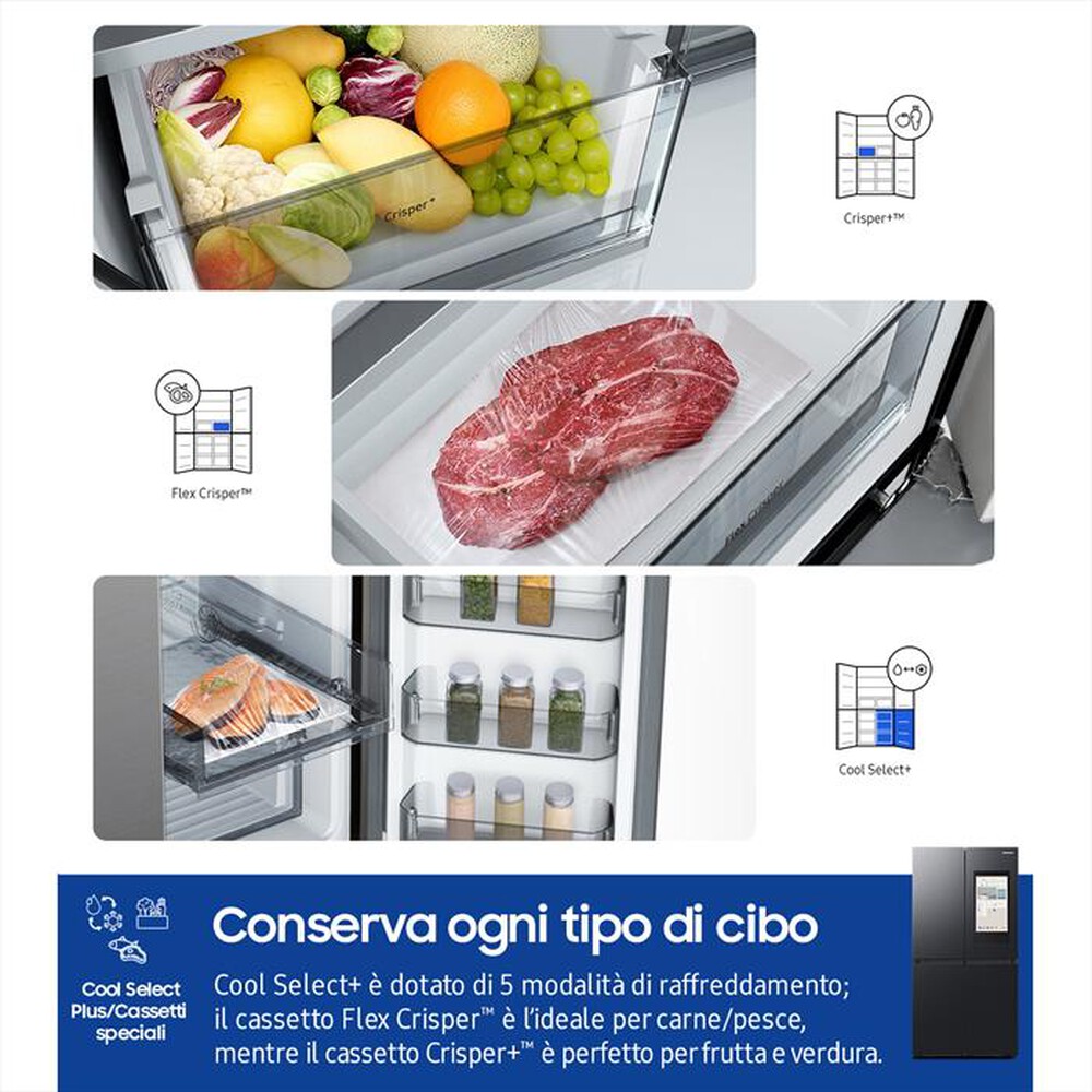 Immagine del prodotto SAMSUNG - Frigorifero 4 porte RF65DG9H0EB1EF Classe E 637 lt-Antracite