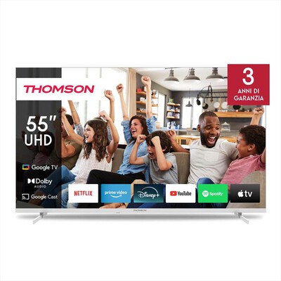 THOMSON - Smart TV LED UHD 4K 55" 55UG4S14W-Bianco