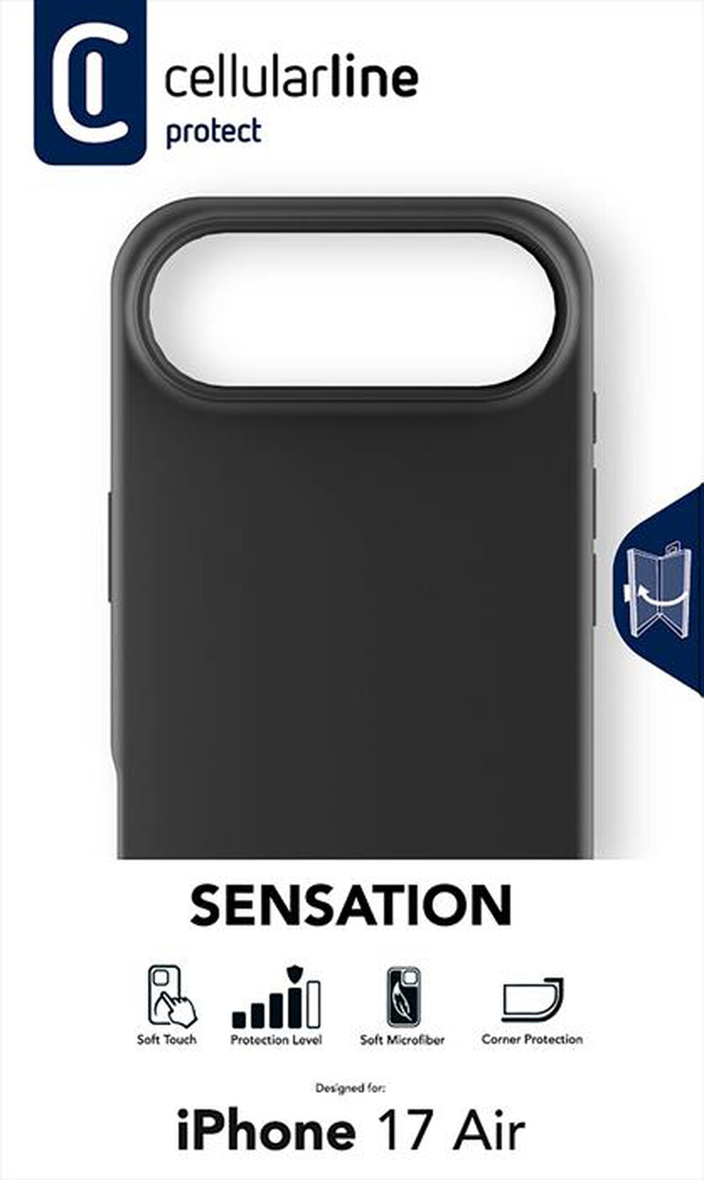 Immagine del prodotto CELLULARLINE - Custodia in silicone SENSATION per IPHONE AIR-Nero